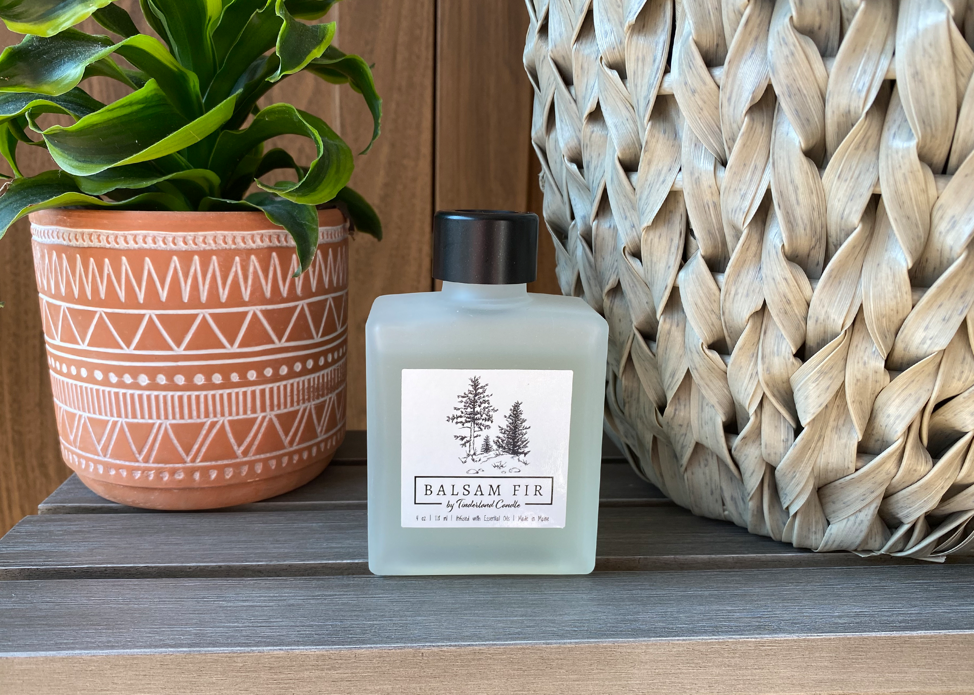 Balsam Fir Natural Reed Diffuser Tinderland Candle