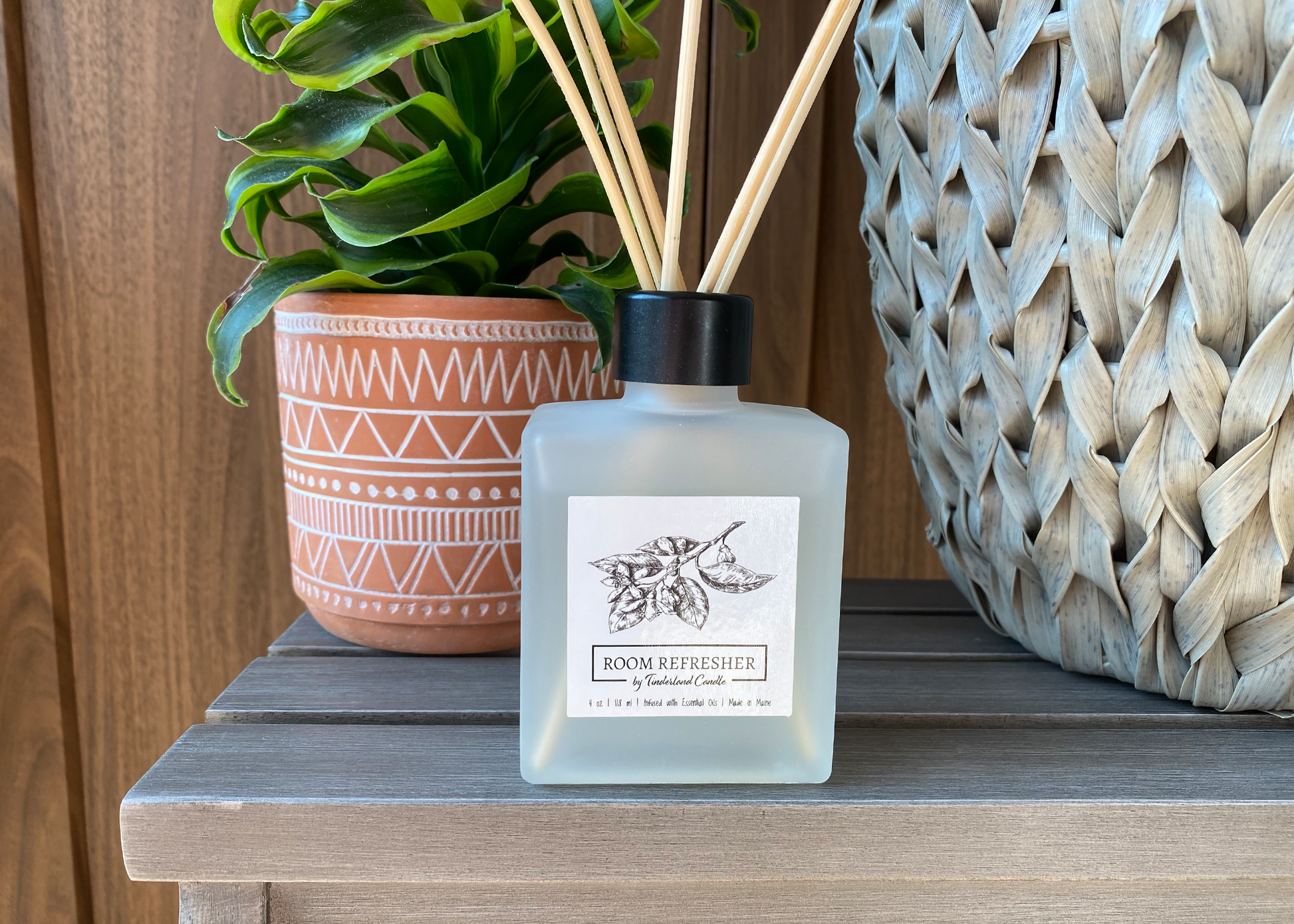 Balsam Fir Natural Reed Diffuser Tinderland Candle