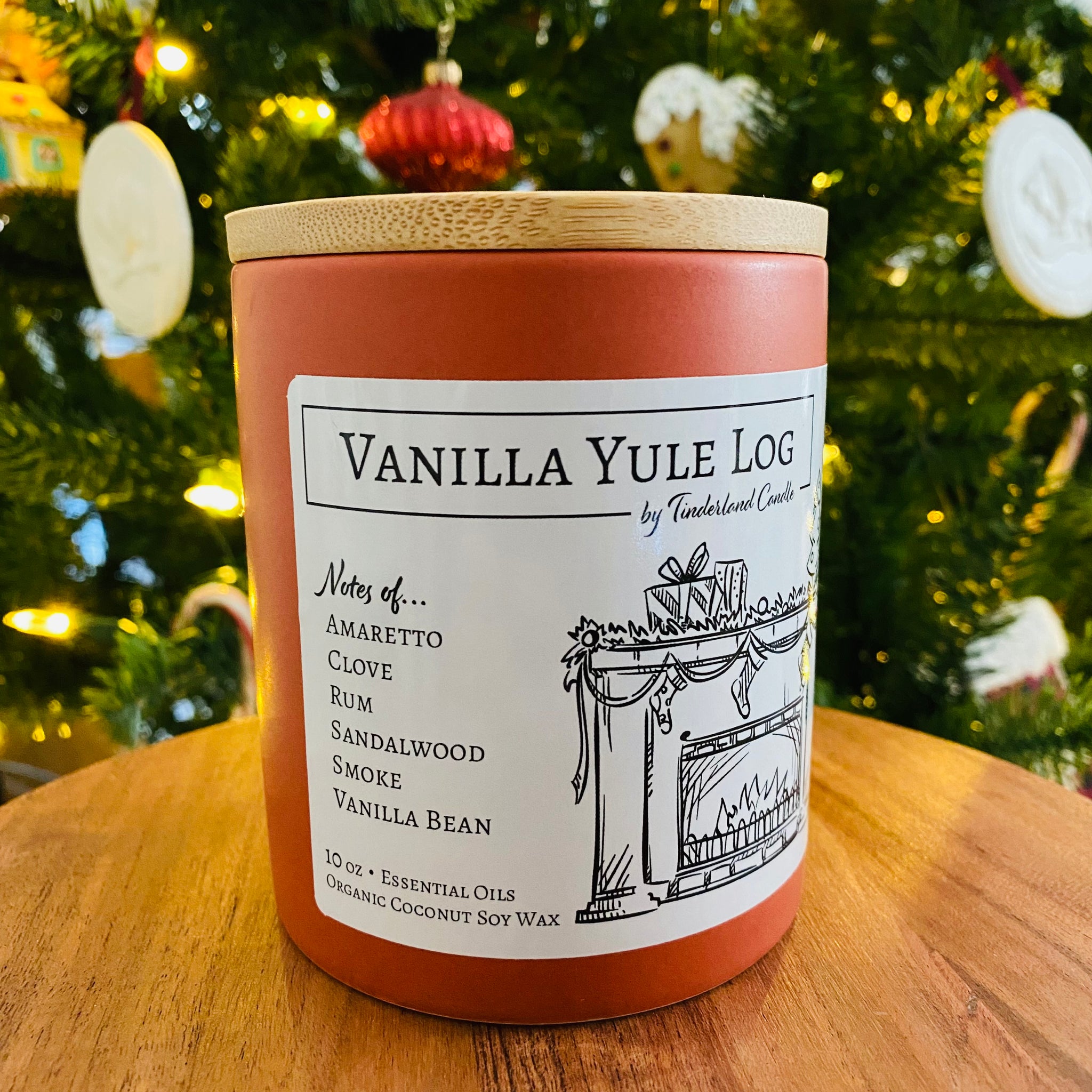 Vanilla Yule Log Candle